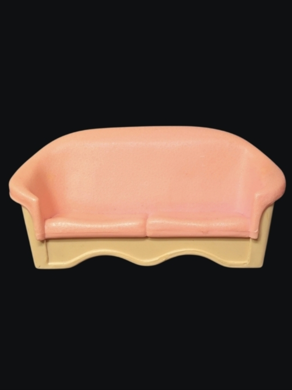 1993 - Fisher-Price Loving Family Dollhouse Pink and Tan Doll Sofa